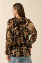 Load image into Gallery viewer, Cora Vintage Button Ruffle-Cuff Top