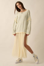 Load image into Gallery viewer, Striped Textured Knit Oversized Sweater
