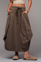Load image into Gallery viewer, Balloon Hem Drawstring Maxi Skirt