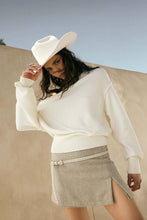 Load image into Gallery viewer, Stella Solid Knit V-Neck Exposed-Seam Sweater