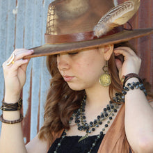 Load image into Gallery viewer, Antique Gold Indian Buffalo Head Earrings