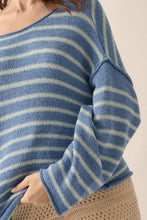 Load image into Gallery viewer, Striped Textured Knit Oversized Sweater