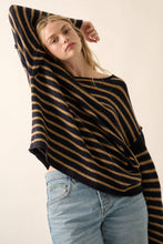 Load image into Gallery viewer, Striped Textured Knit Oversized Sweater