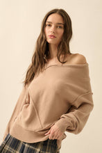 Load image into Gallery viewer, Stella Solid Knit V-Neck Exposed-Seam Sweater