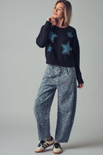 Load image into Gallery viewer, Leopard Print Barrel Straight Denim Pants