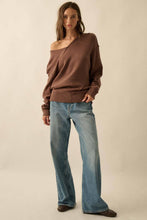 Load image into Gallery viewer, Stella Solid Knit V-Neck Exposed-Seam Sweater