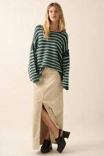 Load image into Gallery viewer, Striped Textured Knit Oversized Sweater