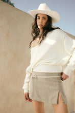 Load image into Gallery viewer, Stella Solid Knit V-Neck Exposed-Seam Sweater