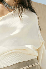 Load image into Gallery viewer, Stella Solid Knit V-Neck Exposed-Seam Sweater