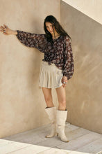 Load image into Gallery viewer, Floral Chiffon Babydoll Peasant Top