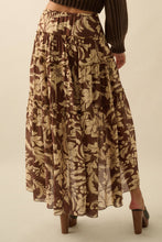 Load image into Gallery viewer, Floral Tiered Maxi Skirt