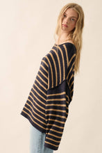 Load image into Gallery viewer, Striped Textured Knit Oversized Sweater