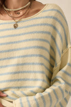 Load image into Gallery viewer, Striped Textured Knit Oversized Sweater