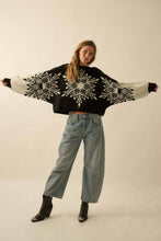 Load image into Gallery viewer, BELLAVIDA Snowflake Jacquard-Knit Dolman-Sleeve Sweater