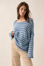 Load image into Gallery viewer, Striped Textured Knit Oversized Sweater