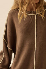 Load image into Gallery viewer, Stacy Red Exposed-Seam Oversize Sweater