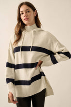Load image into Gallery viewer, Nordic Striped Knit Hooded Sweater