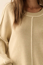 Load image into Gallery viewer, Stacy Red Exposed-Seam Oversize Sweater