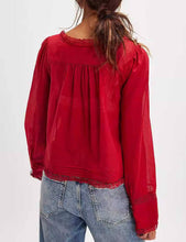 Load image into Gallery viewer, Lacy Boho Blouse Top