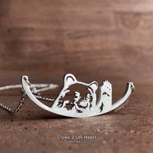 Load image into Gallery viewer, Bear Waving Stainless Steel Necklace