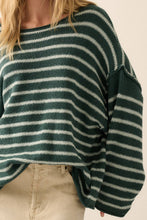 Load image into Gallery viewer, Striped Textured Knit Oversized Sweater