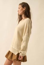 Load image into Gallery viewer, Stacy Red Exposed-Seam Oversize Sweater
