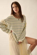 Load image into Gallery viewer, Striped Textured Knit Oversized Sweater
