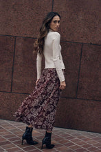 Load image into Gallery viewer, Floral Organza Pleated Circle Midi Skirt