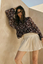 Load image into Gallery viewer, Floral Chiffon Babydoll Peasant Top