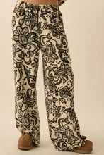 Load image into Gallery viewer, Floral Paisley-Print Fleece Drawstring Pants