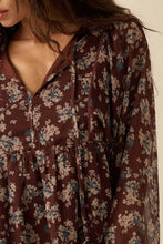Load image into Gallery viewer, Floral Chiffon Babydoll Peasant Top