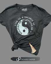 Load image into Gallery viewer, Balance, Yin Yang Retro Heather Tee