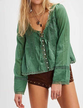 Load image into Gallery viewer, Lacy Boho Blouse Top