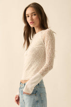 Load image into Gallery viewer, Fiona Floral Lace Raglan-Sleeve Henley Top