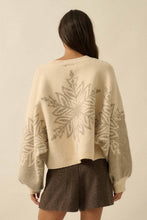 Load image into Gallery viewer, BELLAVIDA Snowflake Jacquard-Knit Dolman-Sleeve Sweater