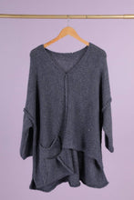 Load image into Gallery viewer, Asymmetric Oversized Sweater with Pocket - made in Italy
