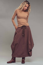 Load image into Gallery viewer, Balloon Hem Drawstring Maxi Skirt