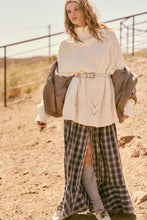 Load image into Gallery viewer, Plaid Flannel Button-Front Drawstring Maxi Skirt