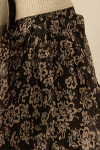 Load image into Gallery viewer, Floral Organza Pleated Circle Midi Skirt