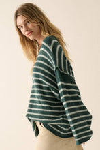 Load image into Gallery viewer, Striped Textured Knit Oversized Sweater