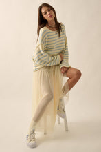 Load image into Gallery viewer, Striped Textured Knit Oversized Sweater