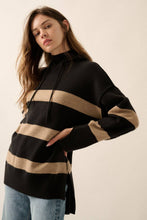 Load image into Gallery viewer, Nordic Striped Knit Hooded Sweater
