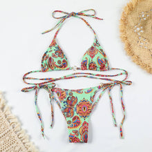 Load image into Gallery viewer, 2 Piece Flower Print Bikini Swimsuit Set