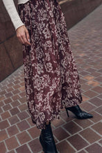Load image into Gallery viewer, Floral Organza Pleated Circle Midi Skirt