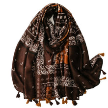 Load image into Gallery viewer, Scarvii - Paisley Pattern Fringed Scarf