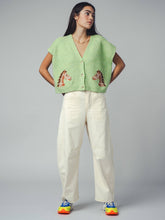 Load image into Gallery viewer, Western Horse V Neck Cropped Cardigan