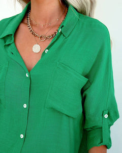 Summer Pocket Button Down Shirt