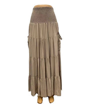 Load image into Gallery viewer, Boho Tiered Skirt with Cargo Pockets