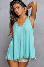 Load image into Gallery viewer, Black Lace Tank Top