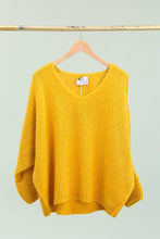 Load image into Gallery viewer, Eloise Oversized V Neck Sweater Wool Mohair Blend - Italian